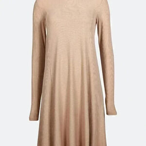 ⬇️👉Long Sleeve Ribbed Dress